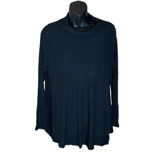 Free people we the free lover rib thermal split back top small black - Picture 2 of 6